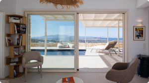 Terrasse vue depuis le salon