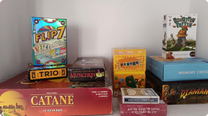 Jeux de société disponibles dans la chambre Olympia