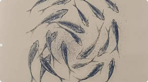 Zoom tableau chambre Thalassa (poissons)