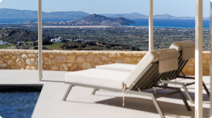 transats avec vue depuis la terrasse